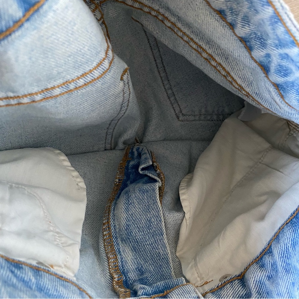 NEED Supply Straight Leg High Rise Jeans Size 27 Light Wash Denim Made in USA - Picture 4 of 10